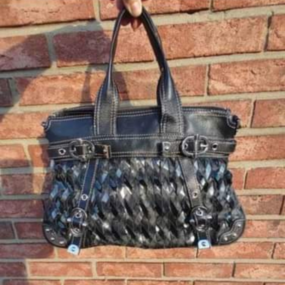 Western Cowgirl Leather Weave Satchel
